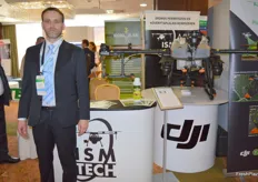Dr Mihaly Zalai, founder of ISM Tech and lecturer at the Hungarian Agricultural University, his company uses drones for spraying and monitoring. This is used together with fertiliser for foliar and soil treatments applied via drones and the tractors. He says it increases the sugar (brix) of grapes while it increases the storage life of pears.
